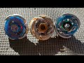 Beyblade Burst Battle: Galaxy Pegasus W105R2F Vs. Meteo L-Drago LW105 Vs. Vulcan Pegasus DF145RS
