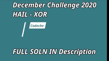 H - XOR December Challenge  2020 #codechef