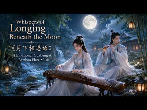 Chinese Zen Music for Sleep | Whispers of Longing Beneath the Moon | Bamboo Flute & Zither
