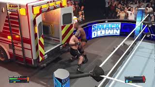 WWE2k24 Brock lesner vs Randy Orton Ambulance Match.