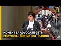 Moment sa advocate gets emotional during icj hearing