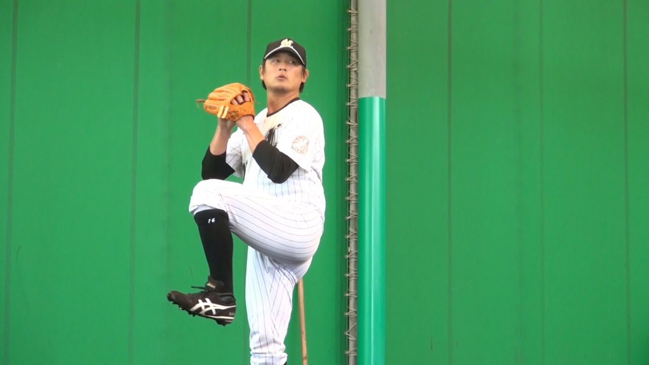 涌井投手のブルペン投球にカメラが接近【広報カメラ】