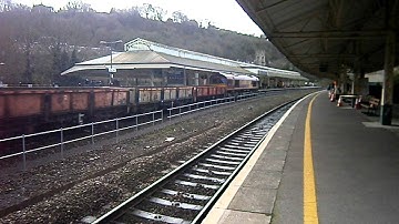 DB Schenker Class 66 no: 66177 Passing Bath Spa Working A Engineers Train On The 10/12/2011.