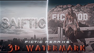 3D Watermark Like @fictic_editz   On Alite motion Easy Method 