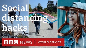 Coronavirus: the inventions helping people to social distance around the world - BBC World Service