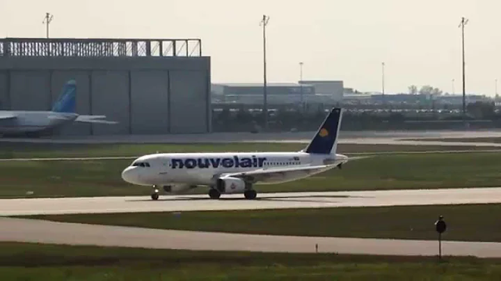 Nouvelair A320 on a visit to Leipzig/Halle airport (Germany)