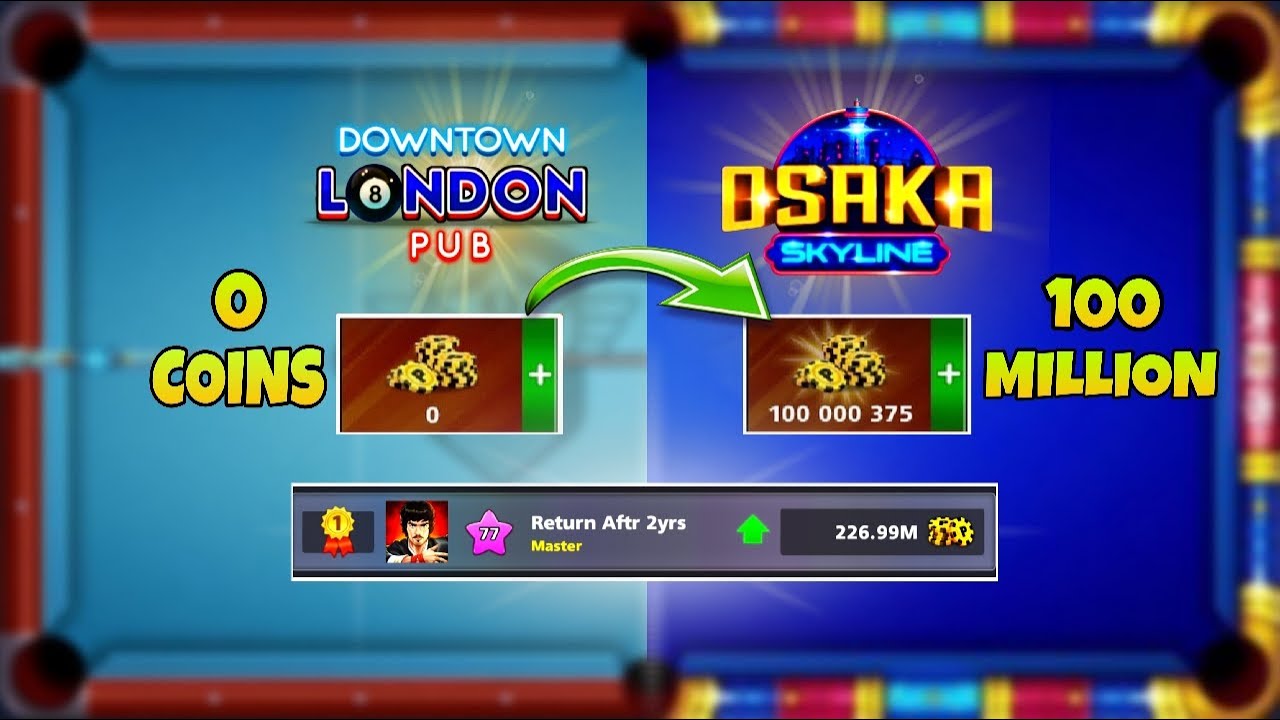 FREE POOL PASS | TOP 1 RANK x Coins inCrease CHALLENGE | 8 Ball Pool