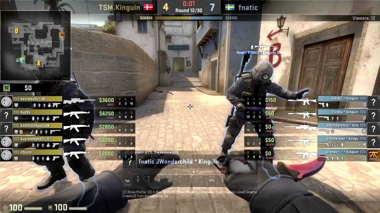 CSGO: POV fnatic JW vs TSM (33/18) mirage @ FACEIT League 2015 Stage 1 Finals