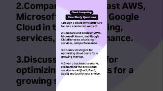 Cloud Computing Case study sample Questions| CCS335