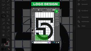 5 Number logo design in adobe illustrator | logo design tutorial