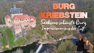 Burg Kriebstein aus der Luft Sachsen Sehenswürdigkeiten Burgen Schlösser Castles Palaces Highlights