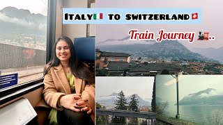 Milan, Italy to Lugano, Switzerland by train 🚂🇮🇹🇨🇭A Beautiful Journey!!#travelvlog #switzerland