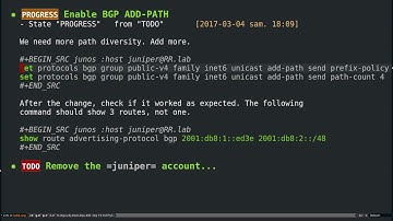 Applying a network change with Emacs and Org mode