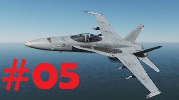 #5 DCS Einweisungsvideos F18-Hornet: Landung auf dem Flugplatz und Erklärung zum Anstellwinkel (AOA)