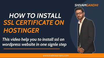 How to install ssl certificate on hostinger For Beginners