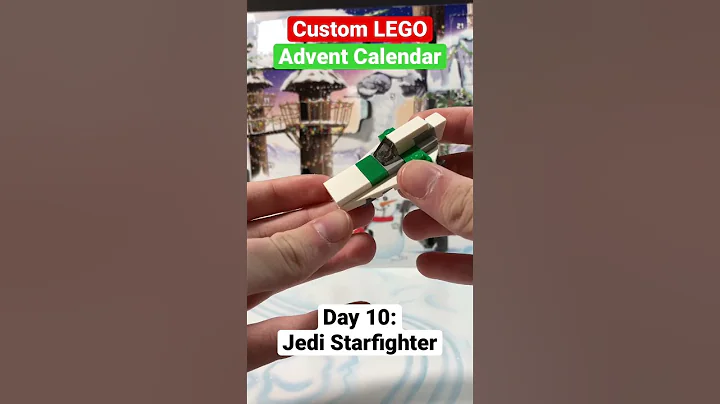 Custom LEGO Advent Calendar Day 10! Micro Jedi Starfighter! #shortsmas #shortsmaschallenge
