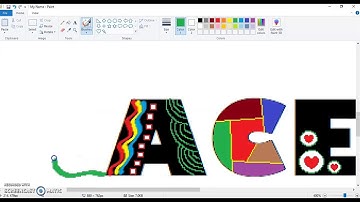 Microsoft Paint - Name Art - Using the Magnifier Tool