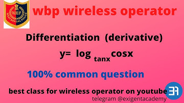 wbp wireless operator| differentiation | derivative |wireless operator math| part3#exigent academy