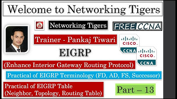 Free(NEW)CCNA|156 Practical of (FD Value, AD Value, Successor, FS) in EIGRP | EIGRP Part -13