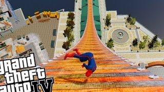 Grand Theft Auto Skate Mod - Funny Spiderman Mega Ramp Fail