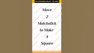 Move Your Matchstick to Make 4 Square Puzzle