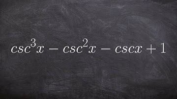 Learn how to simplify a trigonometric expression by factoring by grouping