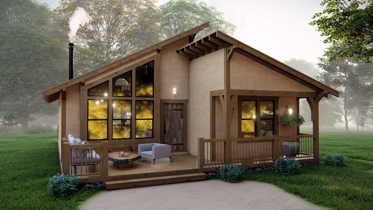 Live Large in a Tiny House! 24 ft x 30 ft (7x9m) Cozy Cottage with Loft ...
