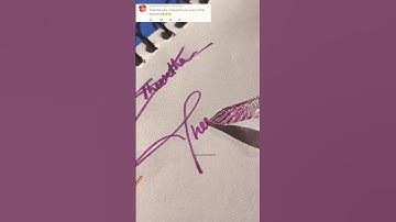 How to  make sign letter T#Theertha signature style#calligraphy#signature