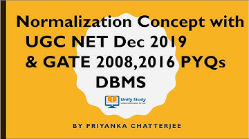 Normalization UGC NET Dec 2019  GATE 2008 & 2016 PYQs Solution with Concept | by Priyanka Chatterjee