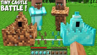 Which TINY CASTLE IS BETTER DIAMOND vs DIRT in Minecraft ! SUPER CASTLE BATTLE !