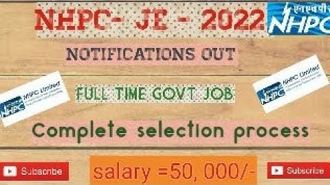 NHPC Jr Engineer Recruitment 2022 | NHPC JE Syllabus | NHPC JE Exam Pattern | NHPC JE Salary