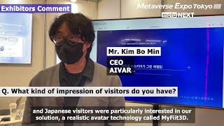 【Exhibitors’ interview vol.1】 Mr. Kim Bo Min (AIVAR)