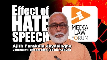 Effect of Hate Speech - Ajith Parakum Jayasighe (English Short Video)