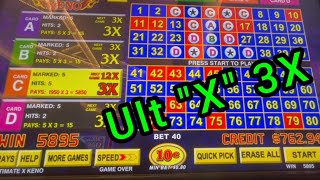 KENO - 4 Card and Ultimate X at the Choctaw with The Keno Mob Boss Time for some YELLOW