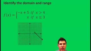Piecewise Functions Domain and Range