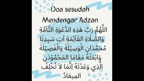 Doa Sesudah Mendengar Adzan | TKIT Puzzle