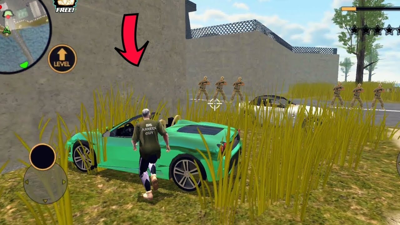 Miami crime simulator (Car Parked Army Base Left Side) - Miami crime simulator Game Video - HD