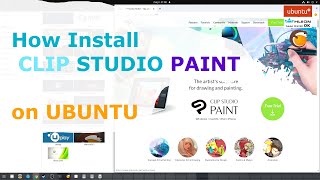 How To install Clip Paint Studio 1911 in 3 min on Ubuntu 20 04 Linux work with Huion pen Tablet Test