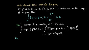 M 14 04: substitution rule for definite integrals