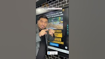 ✅𝗛𝗢𝗪 𝗧𝗢 𝗖𝗔𝗟𝗖𝗨𝗟𝗔𝗧𝗘 𝗧𝗛𝗘 𝗤𝗨𝗔𝗡𝗧𝗜𝗧𝗬 𝗢𝗙 𝗕𝗔𝗖𝗞𝗙𝗜𝗟𝗟𝗜𝗡𝗚 #viralshort #viralvideos #backfilling