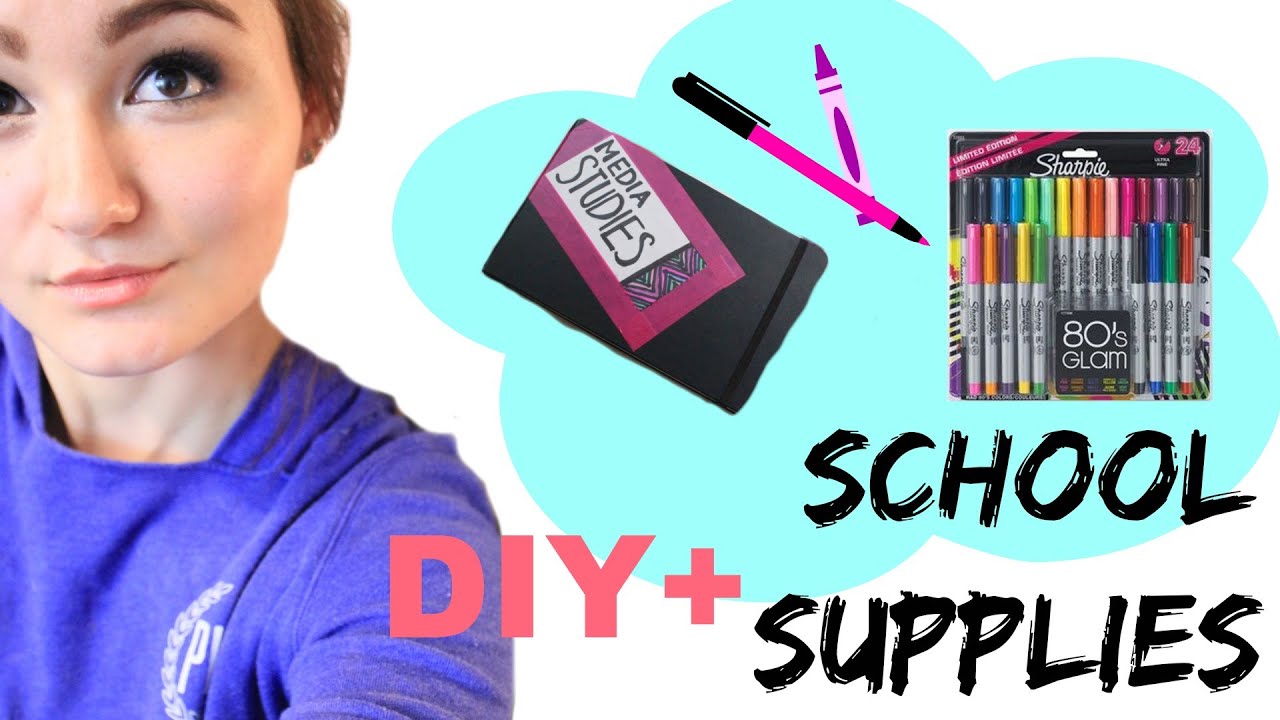 School Supplies HAUL + DIY Labels YouTube