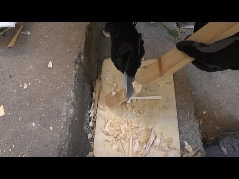 Рез по дереву #2: Chris Reeve Sebenza 21 S35VN wood cutting retest
