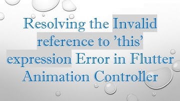 Resolving the Invalid reference to 