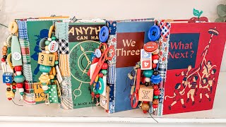 Flip Through of 4 back to school vintage reader Junk Journals