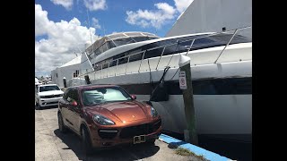 Hauling the 105' MANGUSTA  to perform scheduled maintenance on the KAWAMA jet Drives