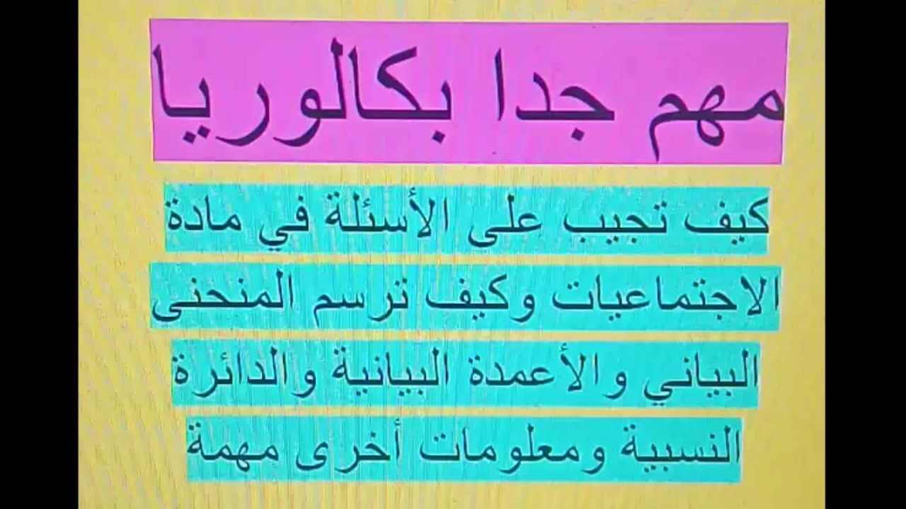 كيف تجيب على أسئلة التاريخ والجغرافيا ورسم جميع المخططات البيانية  في الباكالوريا زكرياء