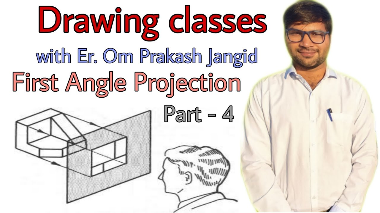 First angle projection in Hindi/ ITI 1st year Engineering drawing paper ...
