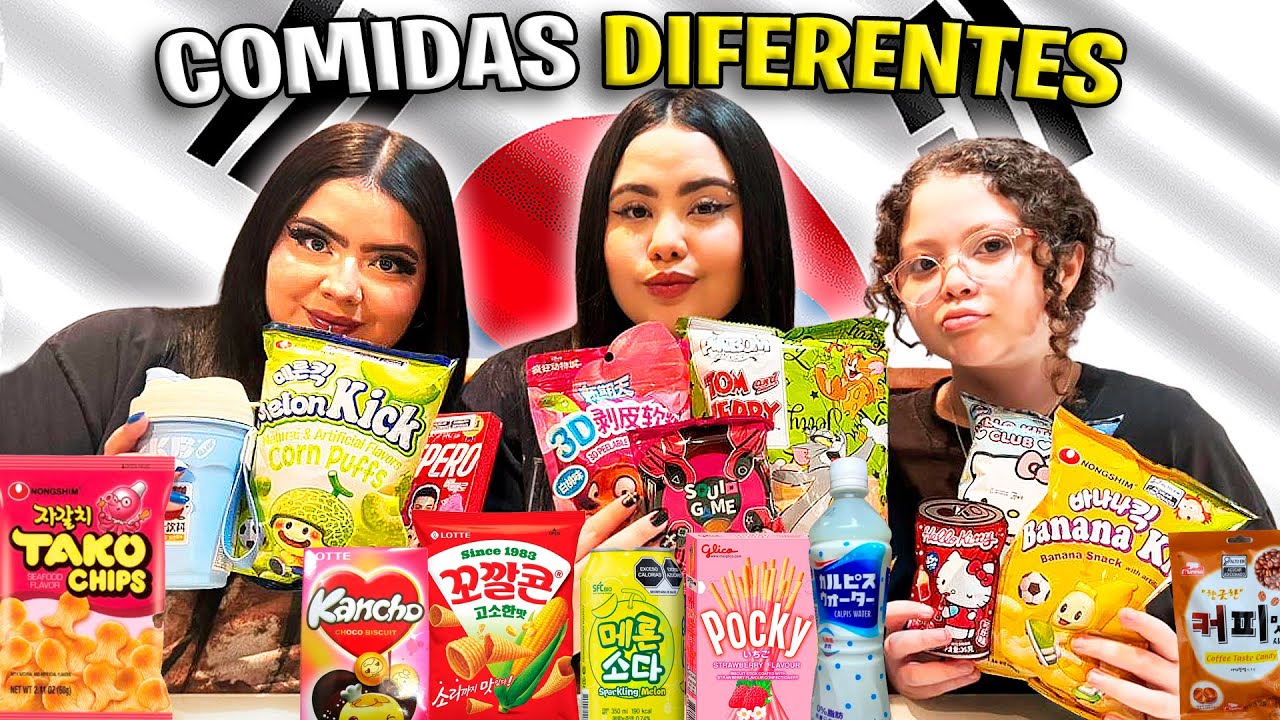 EXPERIMENTANDO COMIDAS ASIÁTICAS DIFERENTES | Bibi e Lud