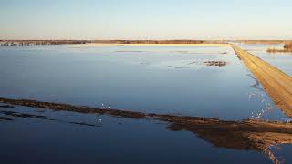 Red River Flooding near Oslo MN 4/10/20. 2 Miles of Floodwaters!