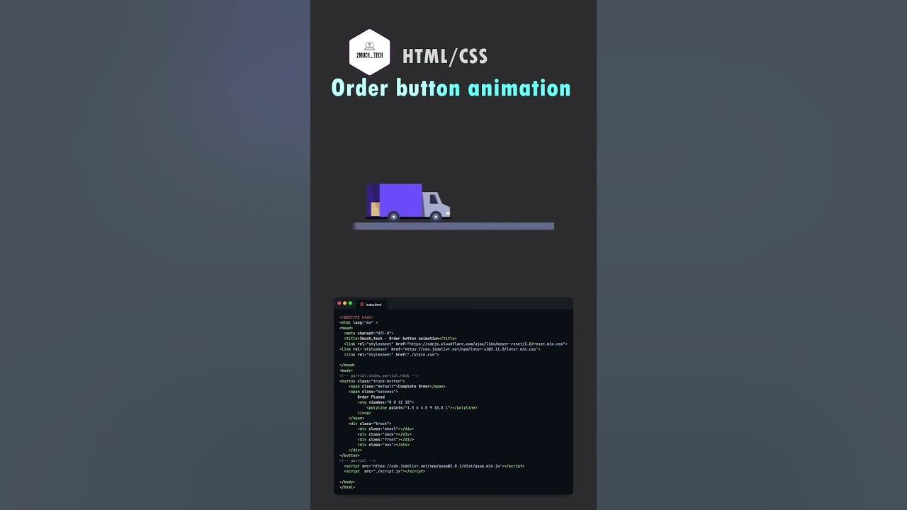 Order Button Animation using HTML CSS JavaScript 🤩🤩🤩 #webdevelopment # ...